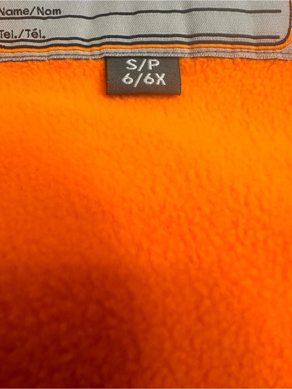 Kids Hooded Raincoat in Charcoal with Orange Lining